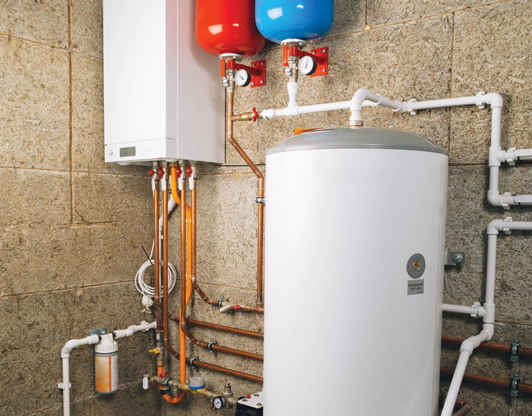 Independent heating system in boiler-room